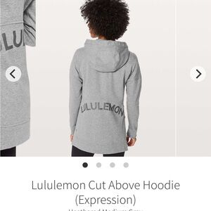 Lululemon cut above hoodie (expression)